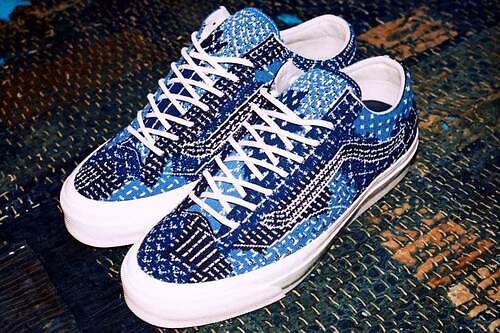 Vans×ファンダメンタル“刺し子”着想スニーカー、藍色ニットアッパー「オールドスクール」など