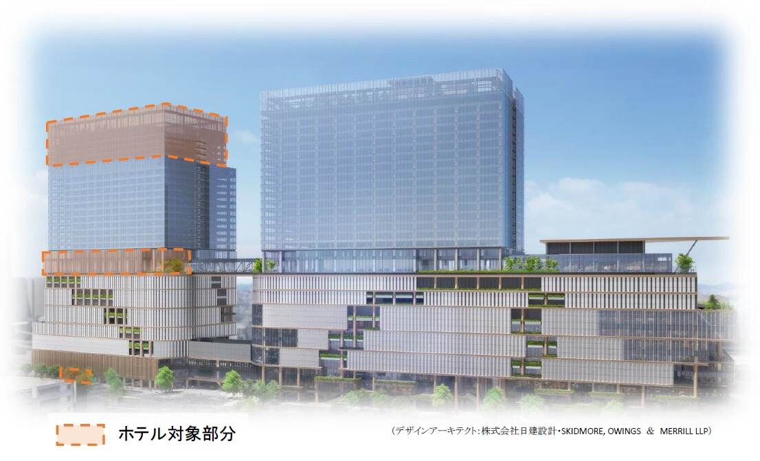 高級ホテル「アンダーズ 名古屋」名古屋駅地区再開発で2034年度誕生、スパやレストランも｜写真1