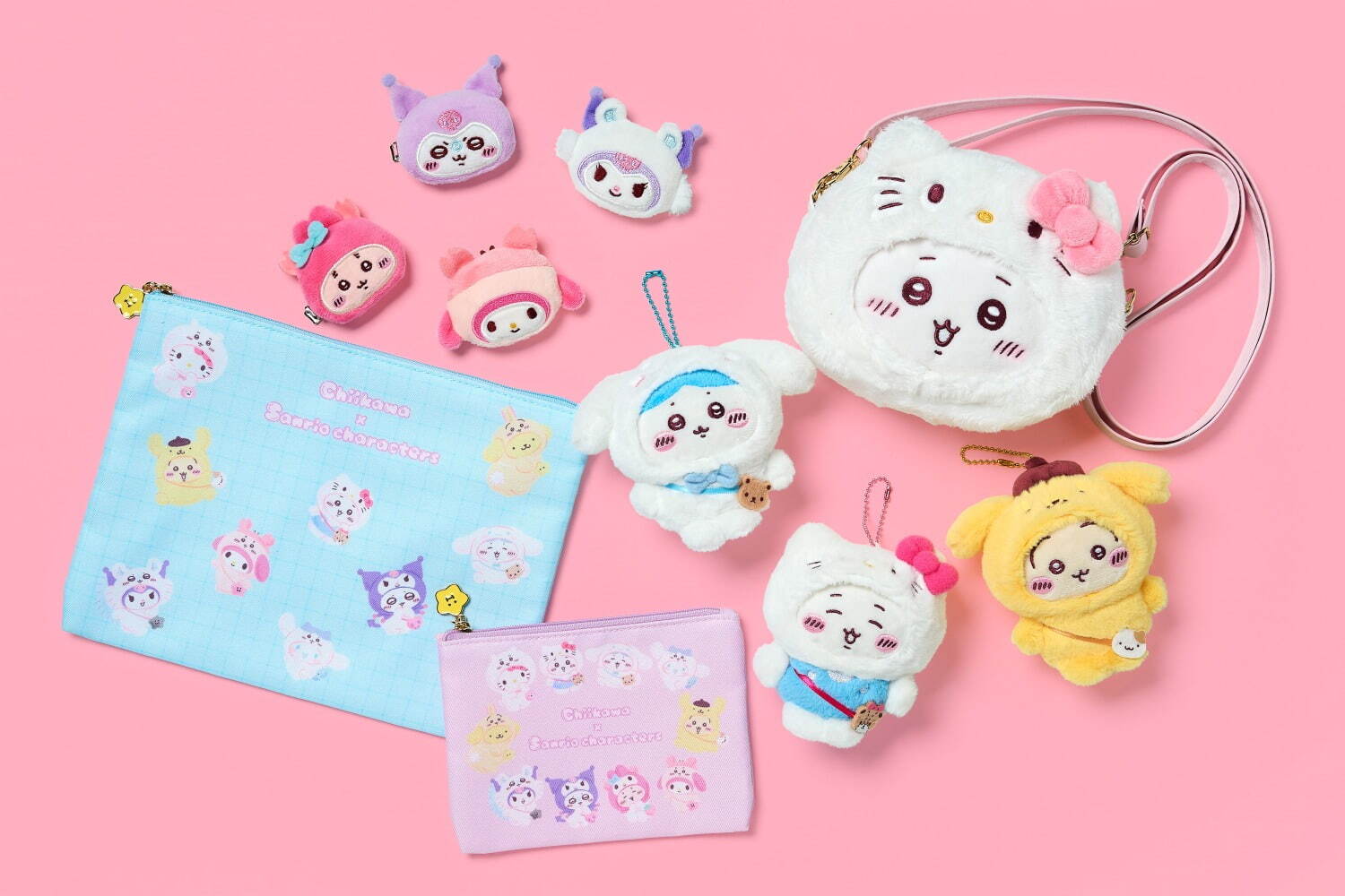 「ちいかわ×サンリオキャラクターズ」ハチワレのシナモロール“なりきり”ぬいぐるみなど全21アイテム｜写真2