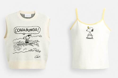 コーチ×ピーナッツ、スヌーピーの“60年代コミック”プリントTシャツやニットベスト