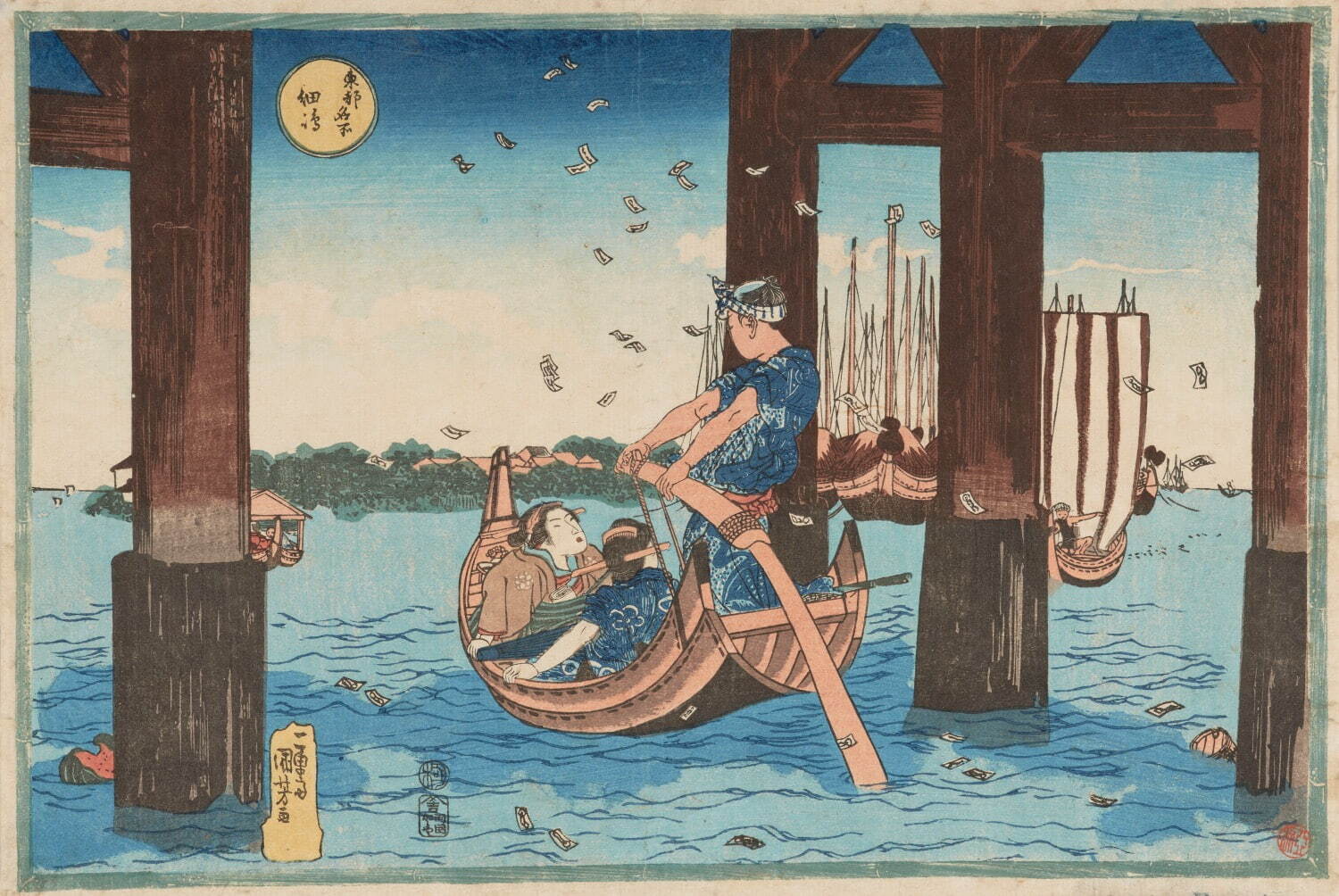 歌川国芳 《東都名所 佃島》