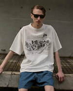 フィル ザ ビルのユナイテッドアローズ限定デニムセットアップ、ゆったり開襟シャツ＆ショーツ｜写真5