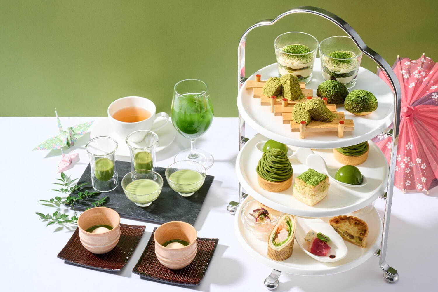 「福寿園×帝国ホテル 抹茶アフタヌーンティー」6,500円 ※サービス料込