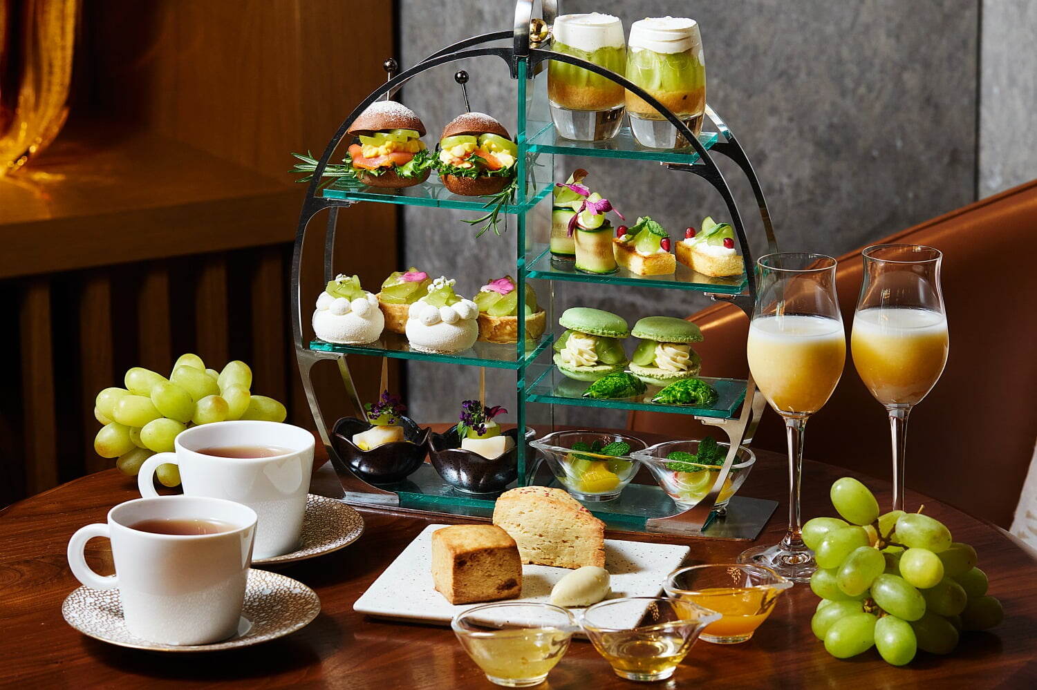 チーズ｜JWマリオット・ホテル奈良「シャインマスカットアフタヌーンティー」なめらかムースや白ワインゼリー