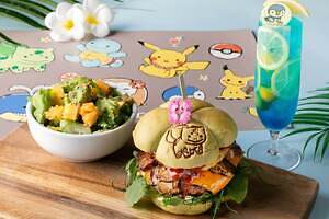 グランド ハイアット 東京「ポケモン」メニュー、フシギダネ風バーガー＆ピカチュウのヨーグルトパフェ