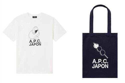 A.P.C.「おにぎり・団子・枝豆」グラフィックTシャツやトートバッグ、“日本の食文化”に着目