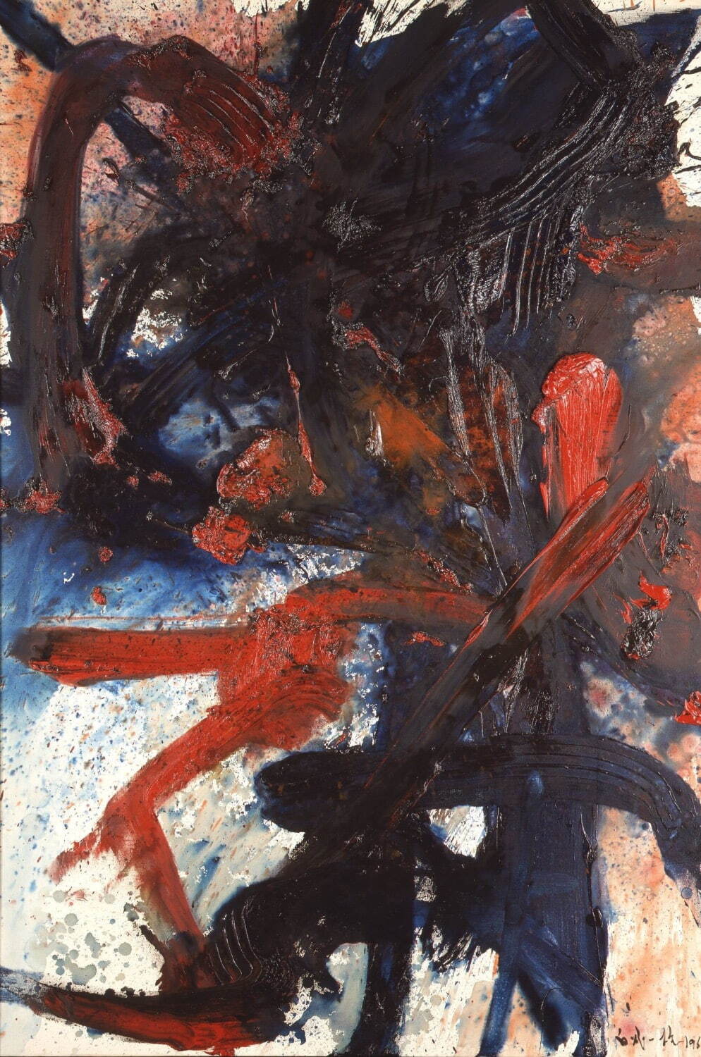 白髪一雄 《地煞星鎮三山》 1961年
油彩、布 芦屋市立美術博物館蔵