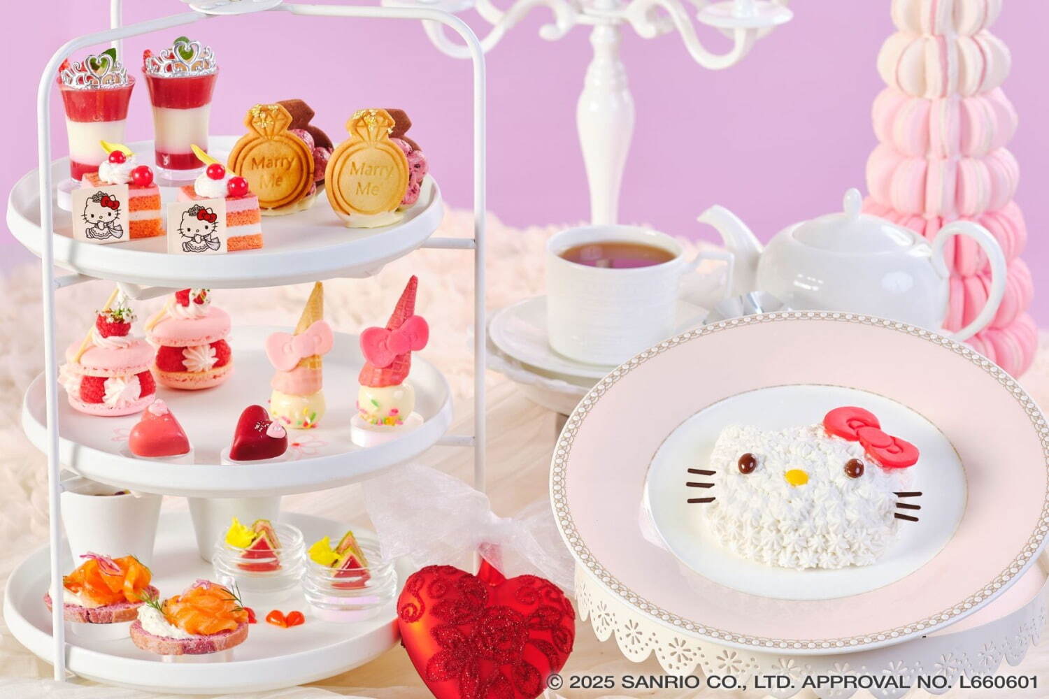「ハローキティ プリンセスアフタヌーンティー」結婚指輪風バターサンドなど、東京や大阪全国7都市で｜写真3