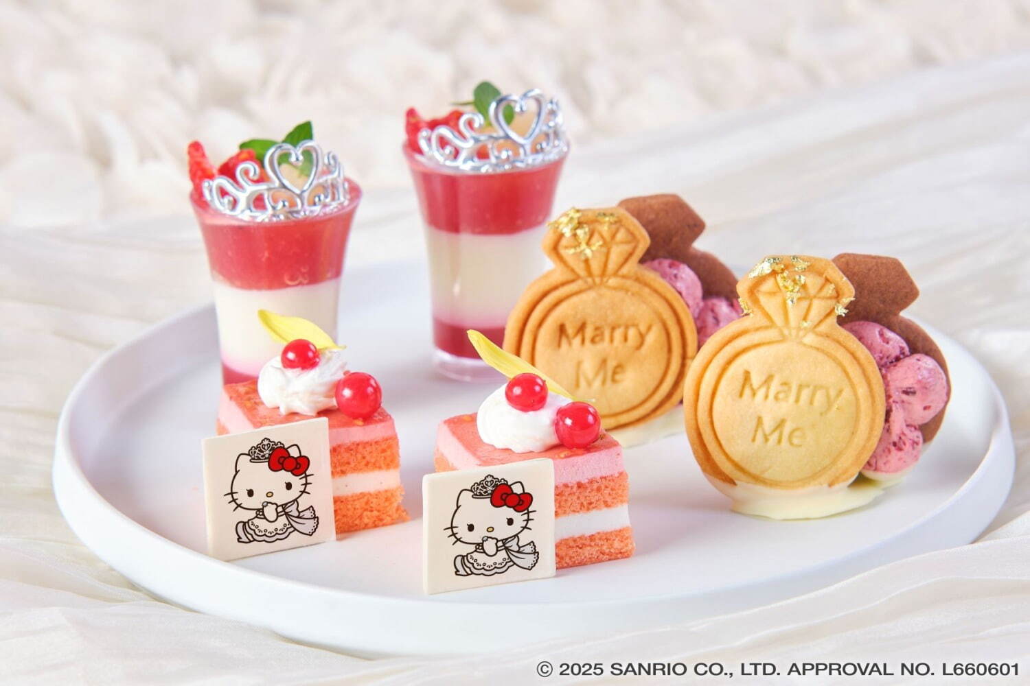 「ハローキティ プリンセスアフタヌーンティー」結婚指輪風バターサンドなど、東京や大阪全国7都市で｜写真5