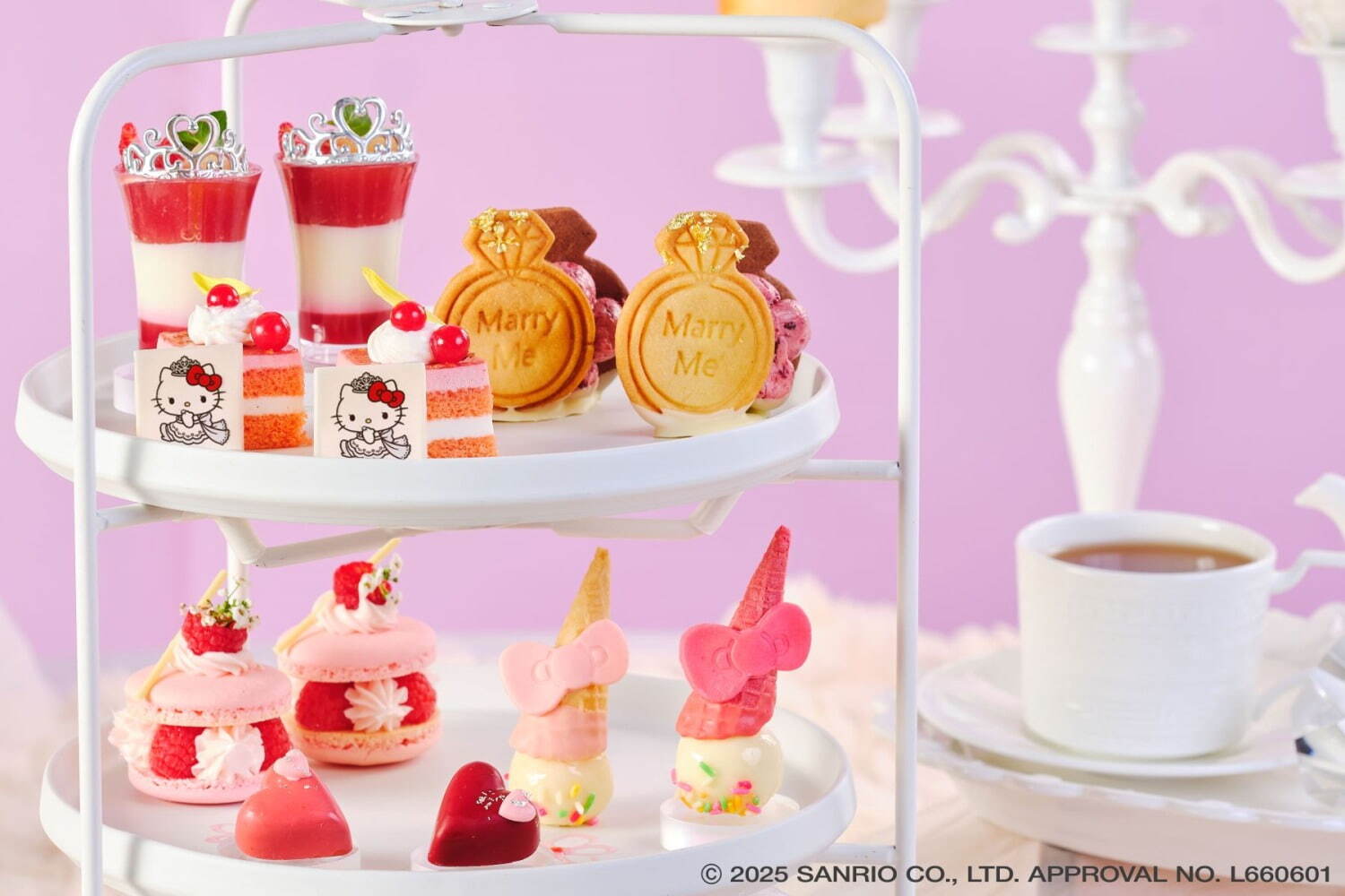 「ハローキティ プリンセスアフタヌーンティー」結婚指輪風バターサンドなど、東京や大阪全国7都市で｜写真4
