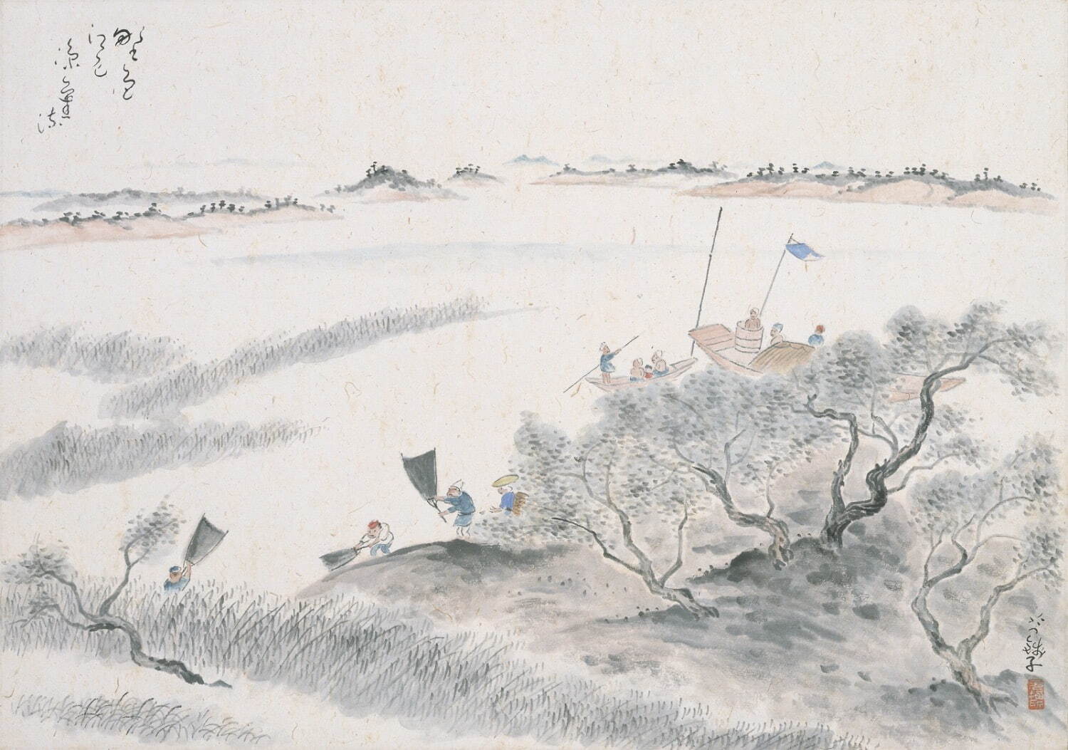 小川芋銭 《涼気流》 昭和12年(1937年) 茨城県近代美術館蔵