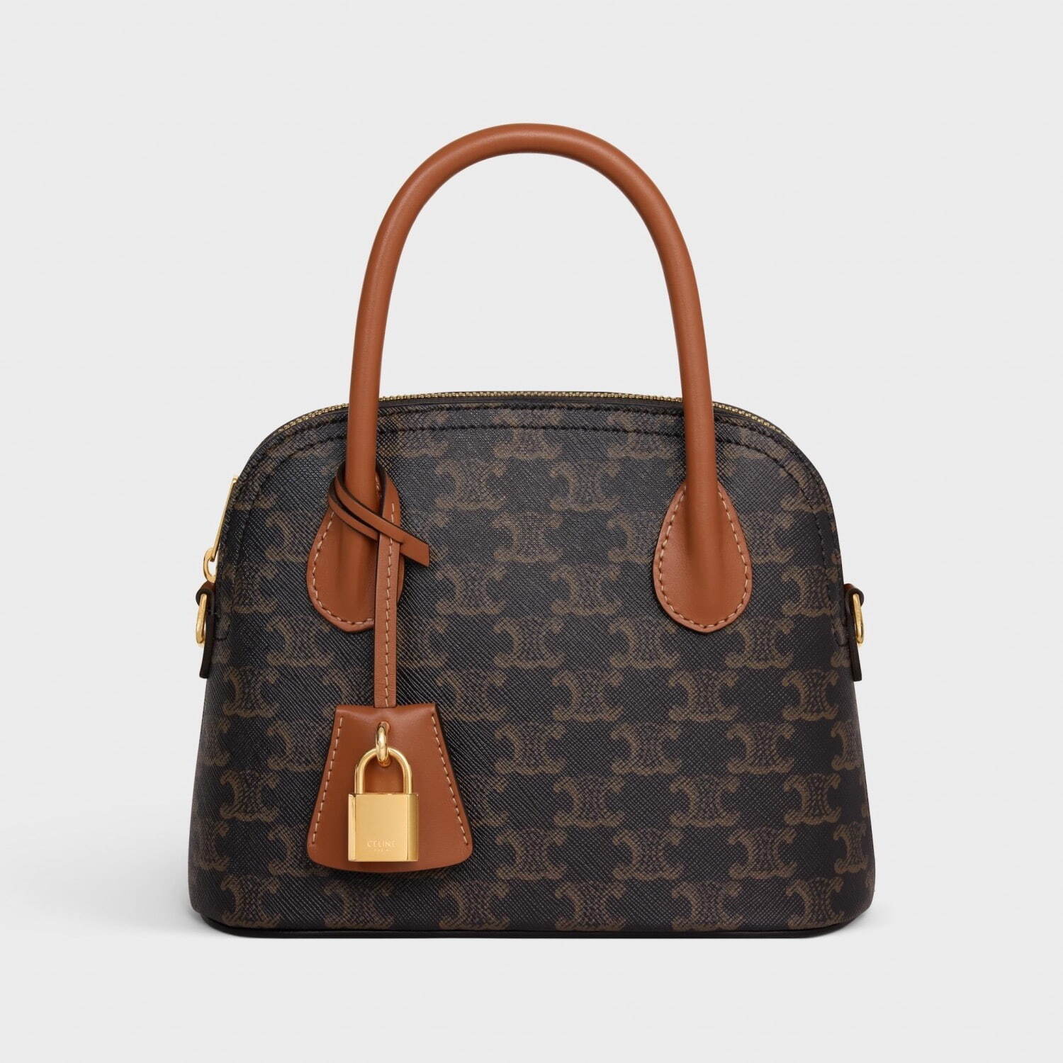 Celine Messenger Box Bag Triomphe Coated Canvas Brown 26064997