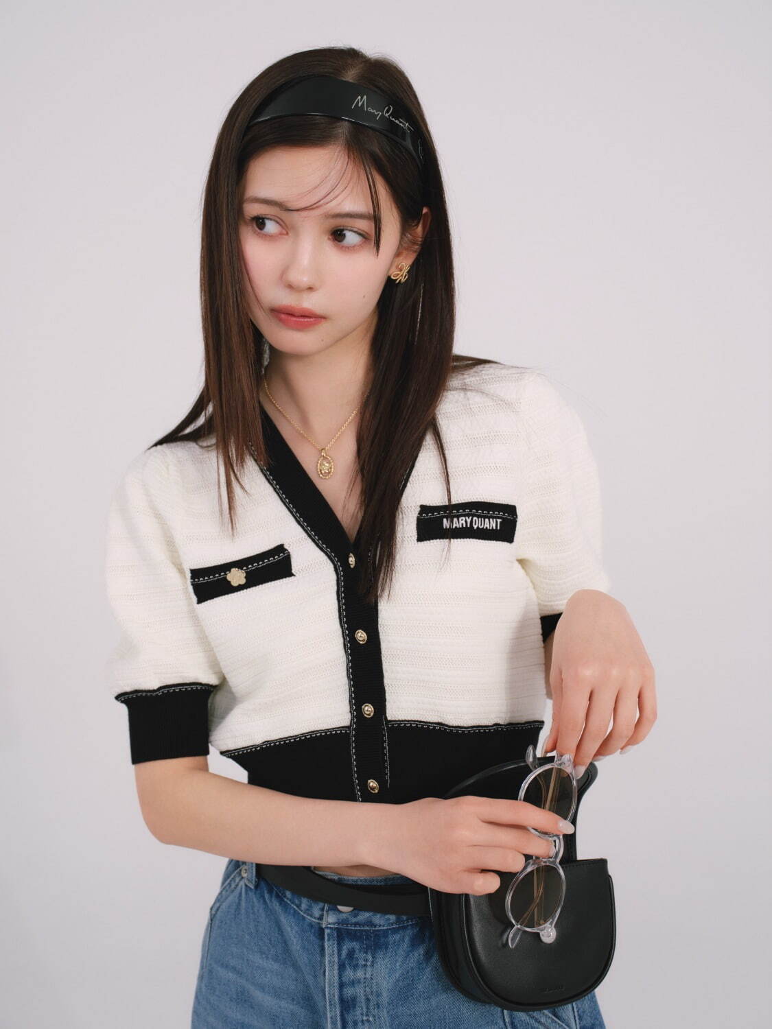 リリー ブラウン×マリークワント、パフスリーブのミニ丈