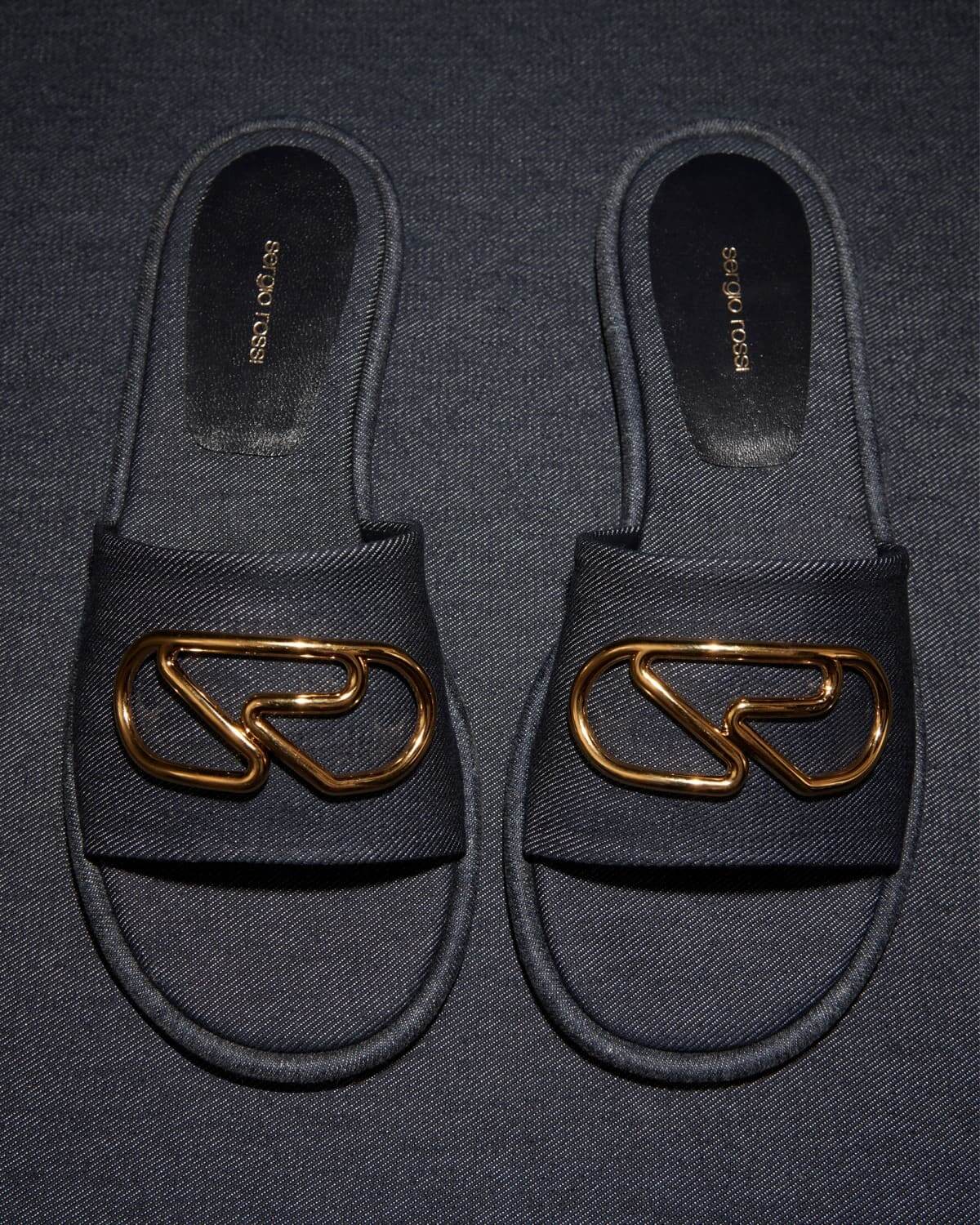Sergio Rossi 25SS サンダル・ミュール マルチカラー サンダル ブラック ミッドヒール: 60mm, sr1 - Sandals Black