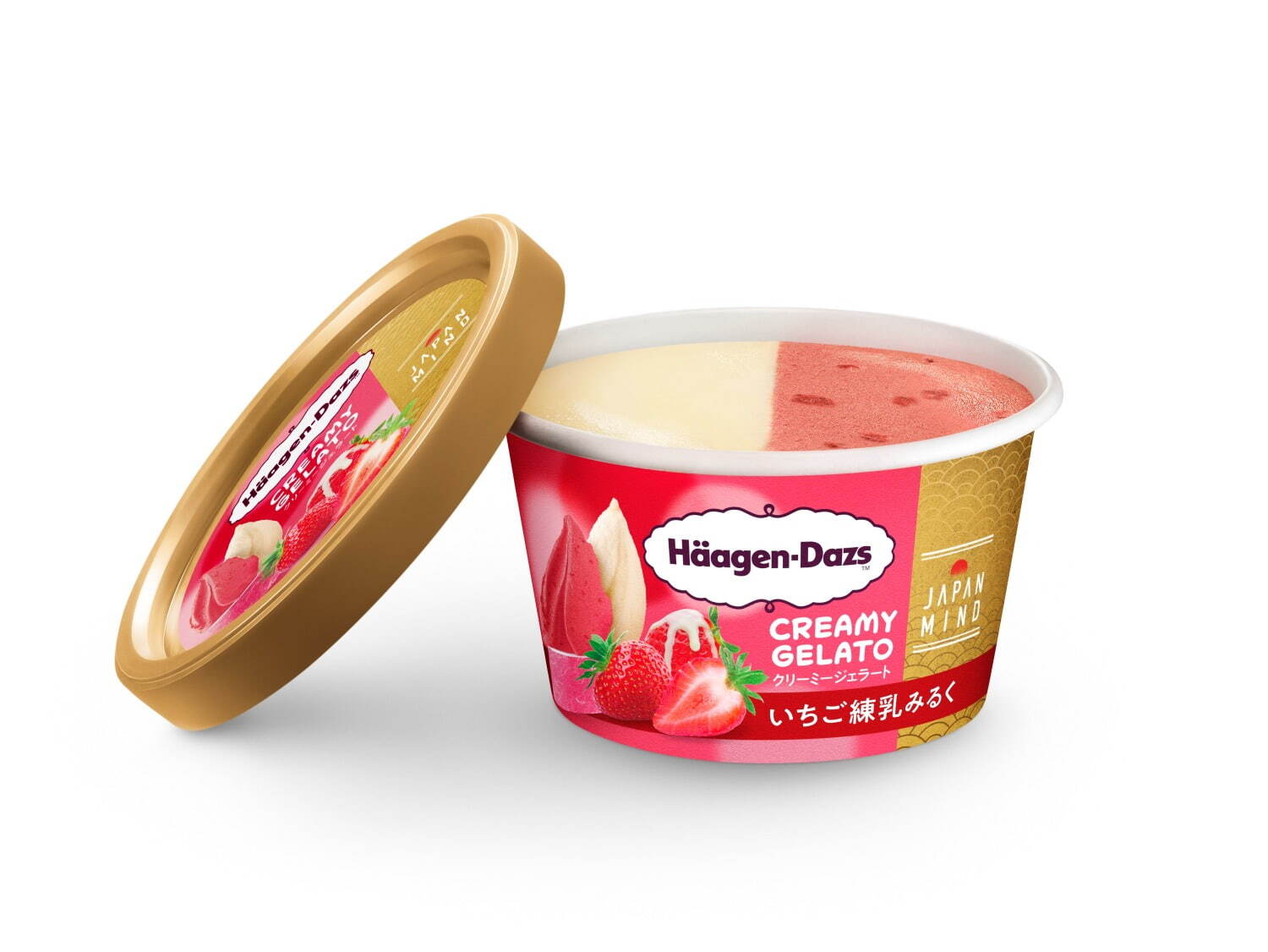 ハーゲンダッツ ミニカップ クリーミー ジェラート「いちご練乳みるく」351円