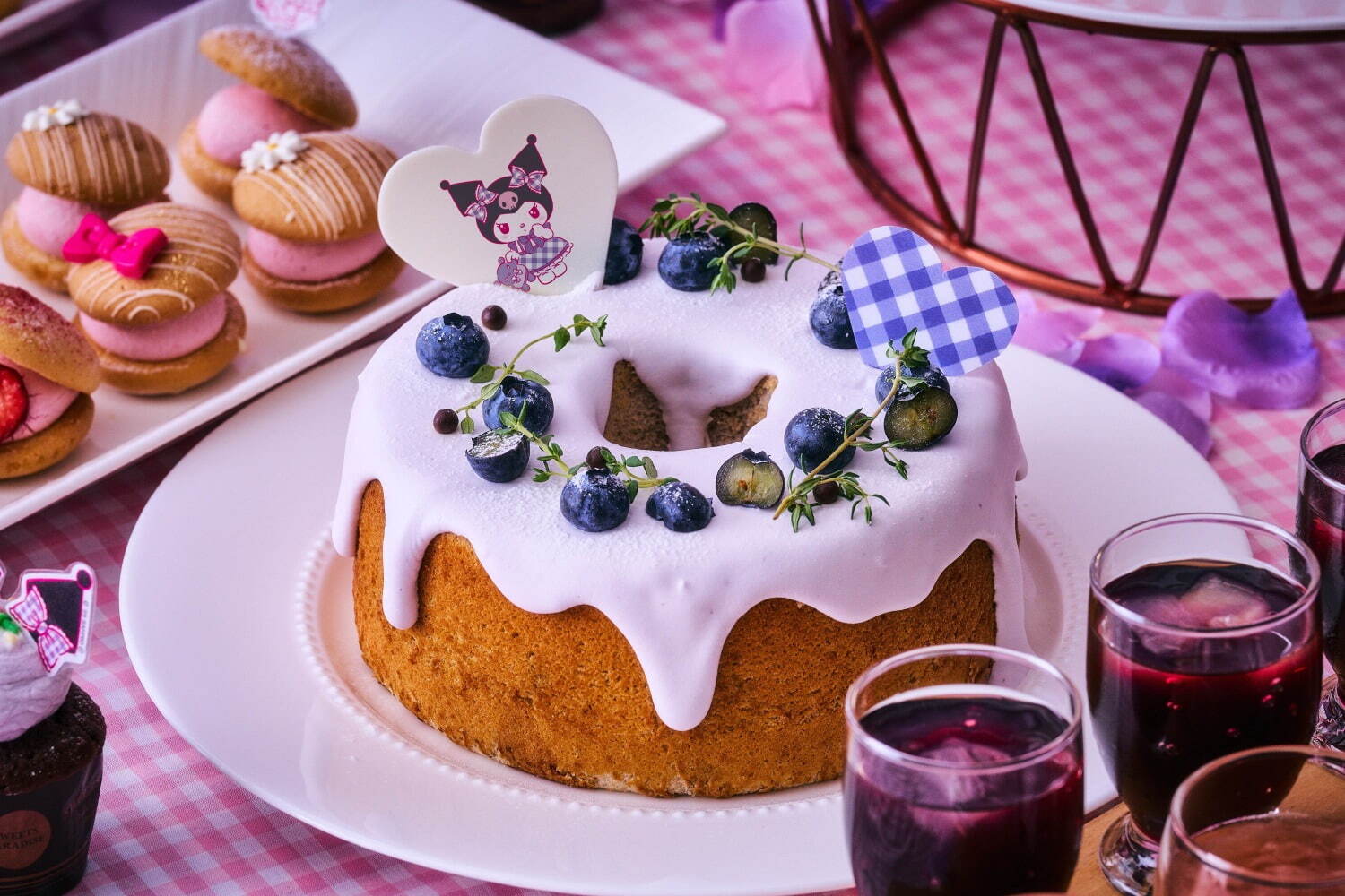 ブルーベリーのシフォンケーキ