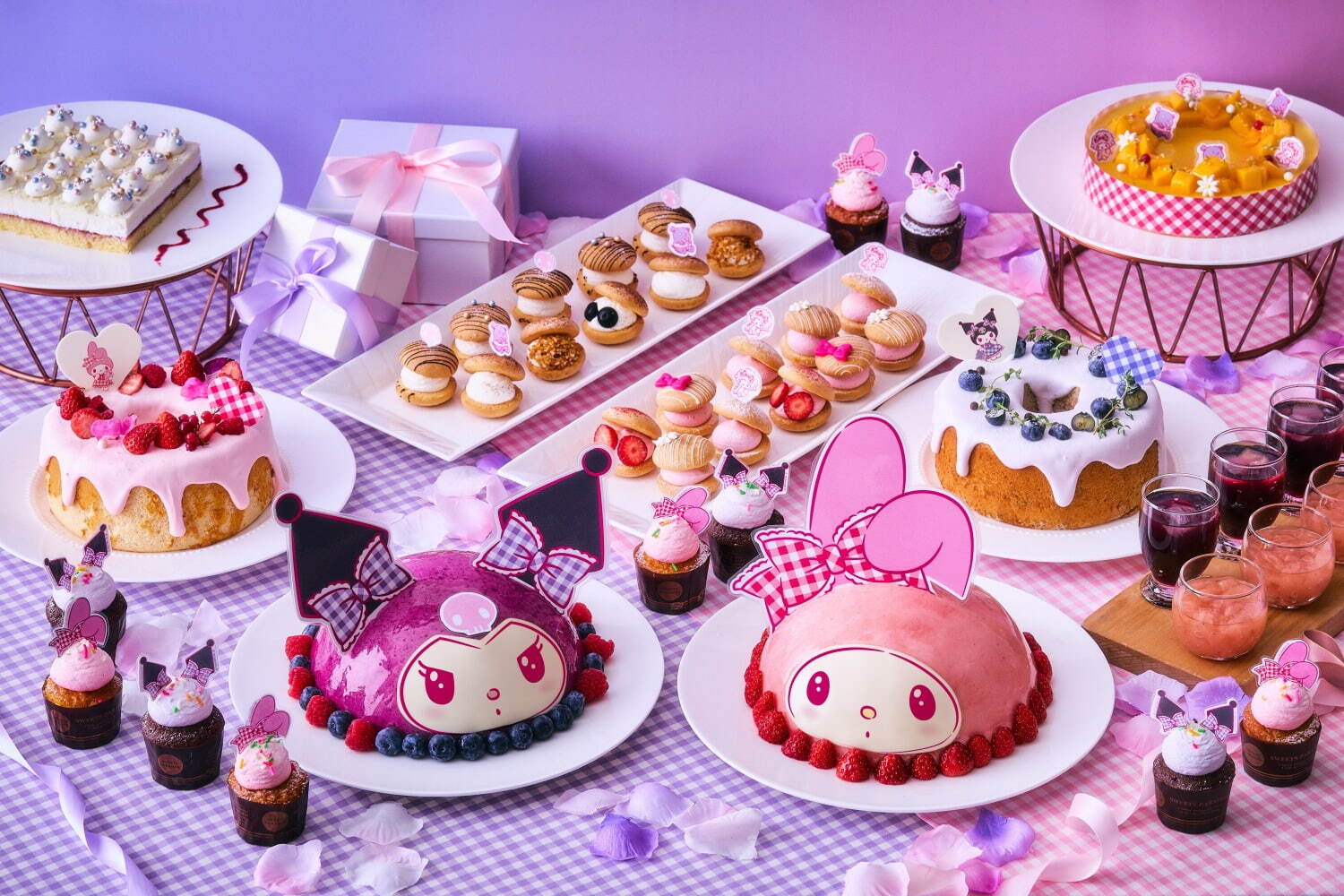「マイメロディ＆クロミ 50th＆20th アニバーサリーズ スペシャルビュッフェ＆アフタヌーンティー」
[ビュッフェ] 1名 7,500円、子ども(小学生) 5,600円、未就学児(4～6歳) 2,800円
