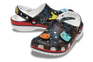 「ポケモン」×クロックス、ピカチュウたちの総柄クロッグやイーブイのファー付き虹色サンダル