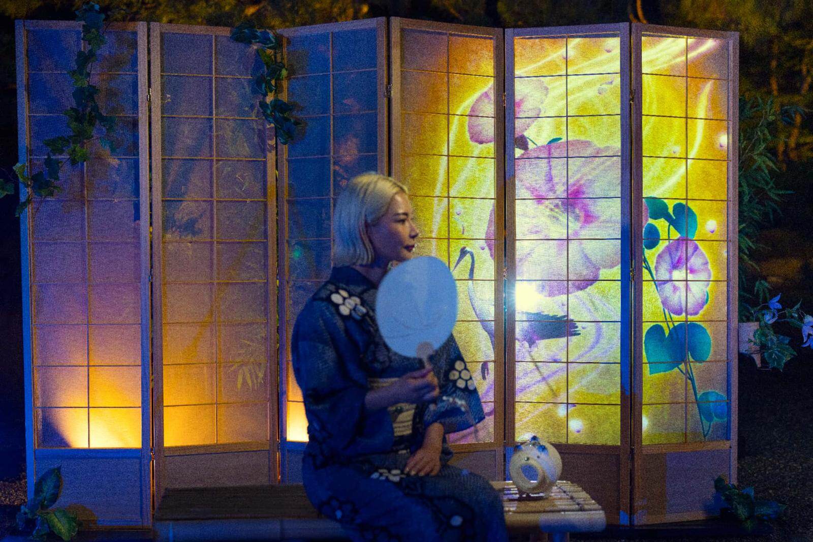 京都・二条城で夏の夜間アートイベント「夕涼み」納涼絵巻のプロジェクションマッピング＆縁日も｜写真15