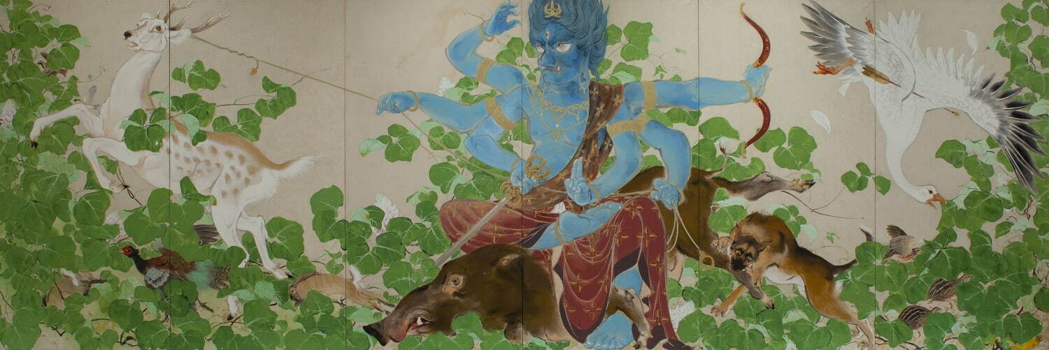 川端龍子 《狩人の幻想》 昭和23年(1948年) 和歌山県立近代美術館蔵