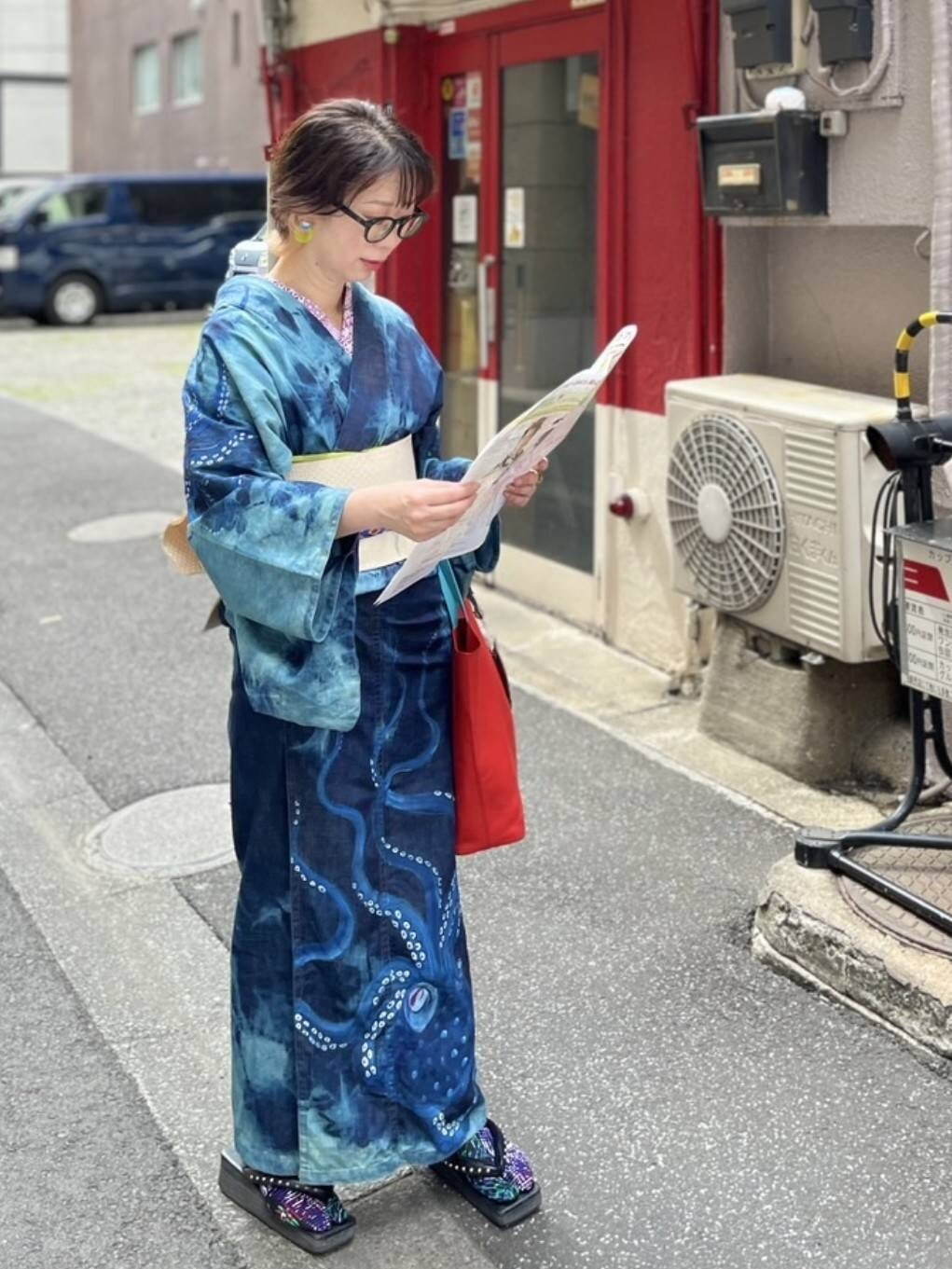 京都 手描き友禅 碧