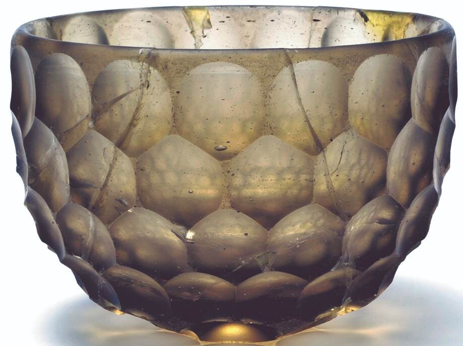 円形切子装飾碗
イラン サーサーン朝ペルシア 5~7世紀