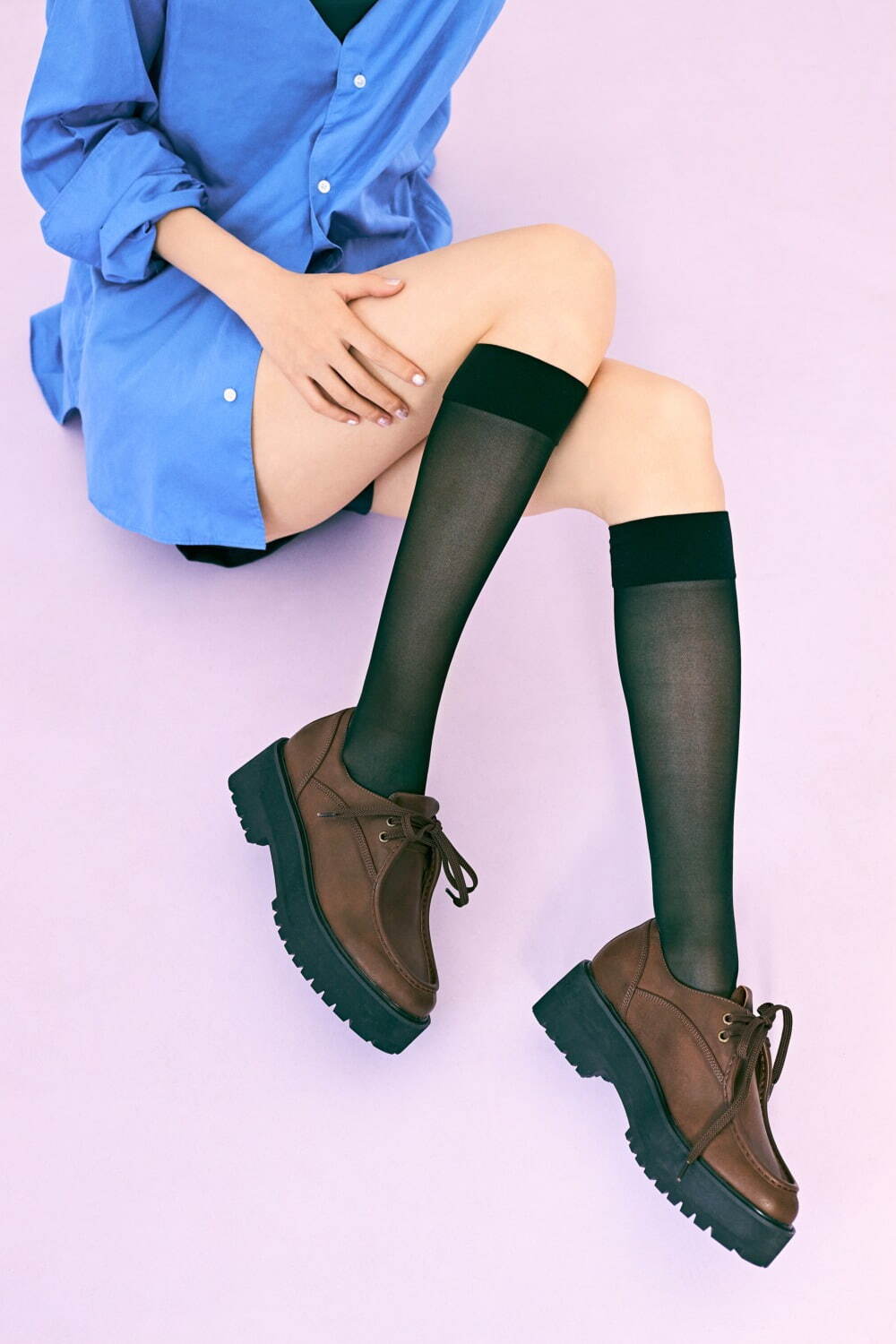 マエエ「コンプレッションソックス 」シアーな“魅せる”着圧ソックス、おしゃれ×むくみケア｜写真24