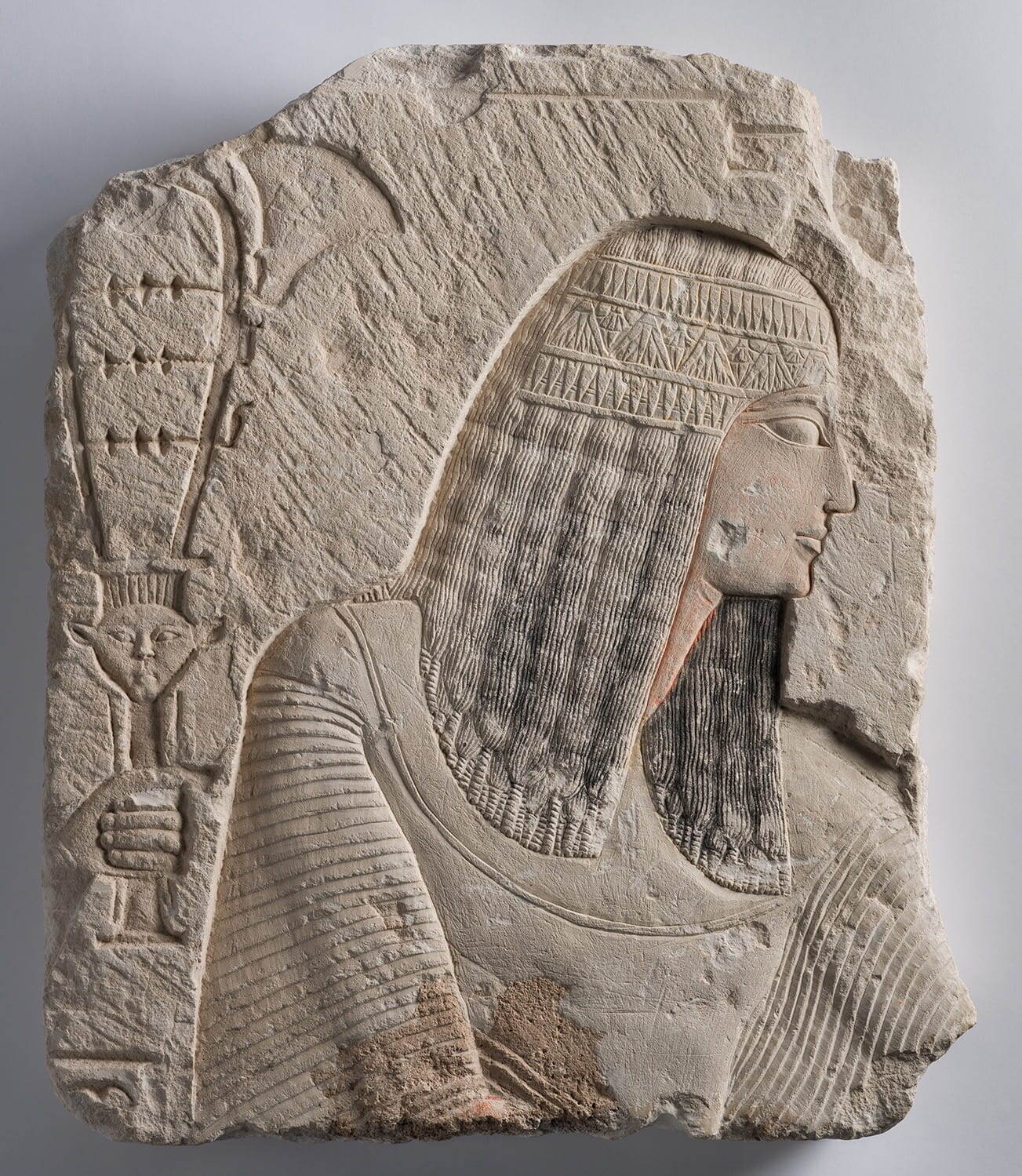 《貴族の男性のレリーフ》 前1292〜前1075年頃
ブルックリン博物館蔵 Photo: Brooklyn Museum