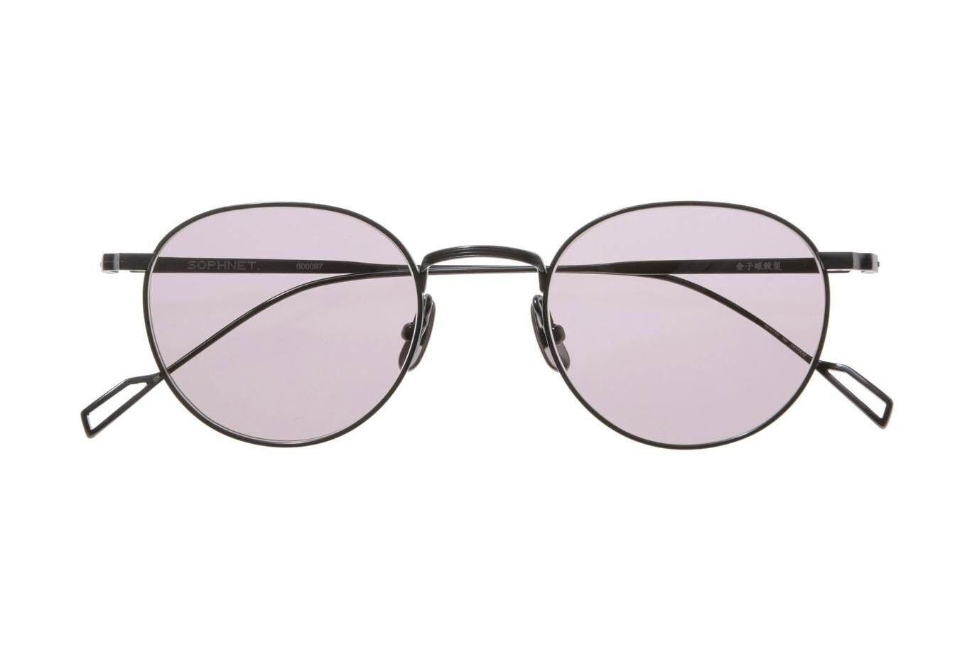 ソフネット×金子眼鏡のカラフルサングラス、“99%UVカット”八角形