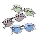 ソフネット×金子眼鏡のカラフルサングラス、“99%UVカット”八角形レンズやボストン型｜写真1