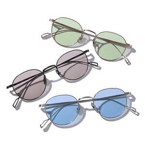 ソフネット×金子眼鏡のカラフルサングラス、“99%UVカット”八角形