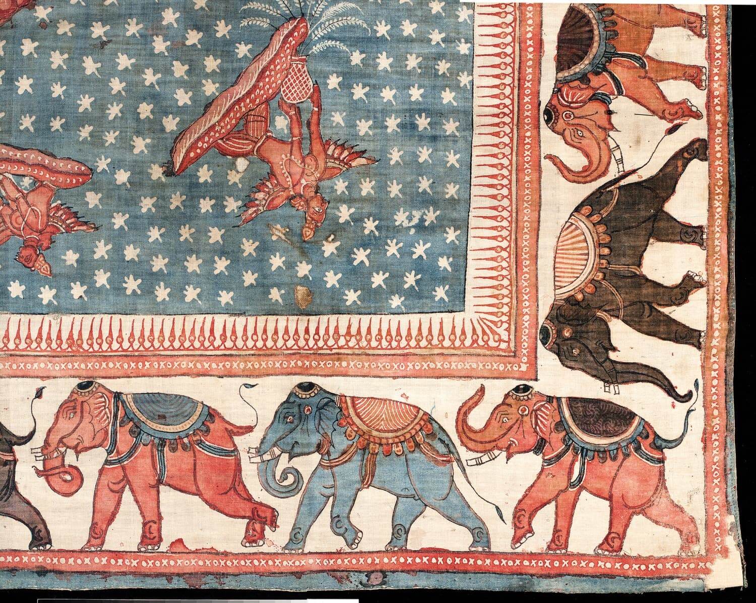 インドの伝統アート 象と騎士の絵 インドの伝統アート 象と騎士の絵 インドの伝統アート 象と騎士