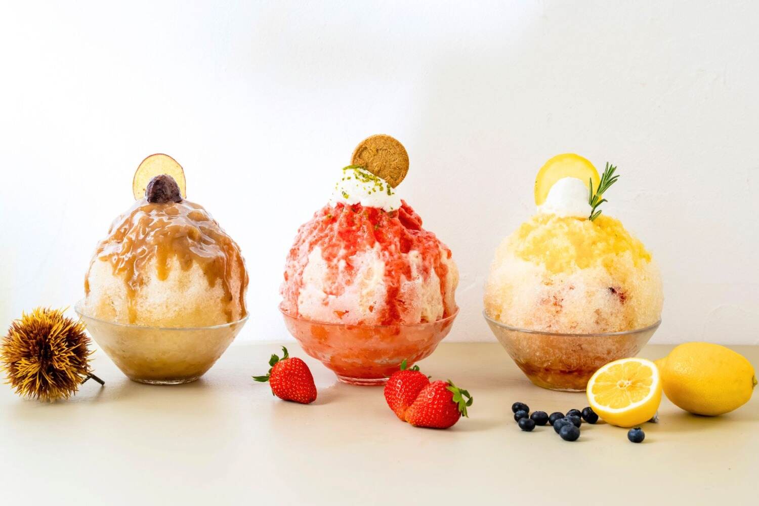 アコメヤ食堂“フルーツ×和シロップ”かき氷、レモン＆和紅茶フレーバーや苺ミルク