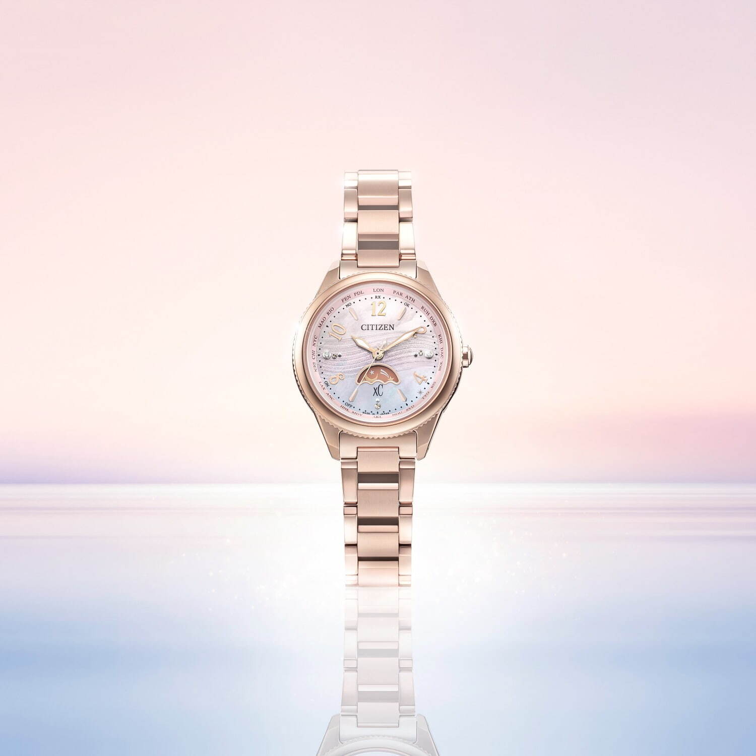 【美品】CITIZEN シチズン xC クロスシー ハッピーフライト ダイヤ XC シチズン クロスシー YOZORA COLLECTION 限定モデル ハッピー