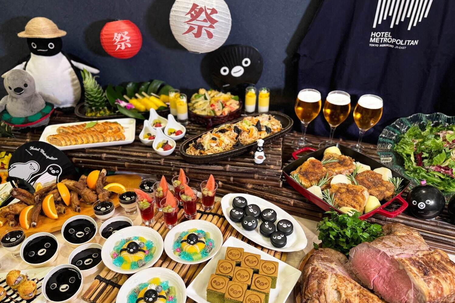 パイナップル｜「Suicaのペンギン」夏祭りビュッフェ、浮輪型ババロアやお好み焼きなど池袋・ホテルメトロポリタンで