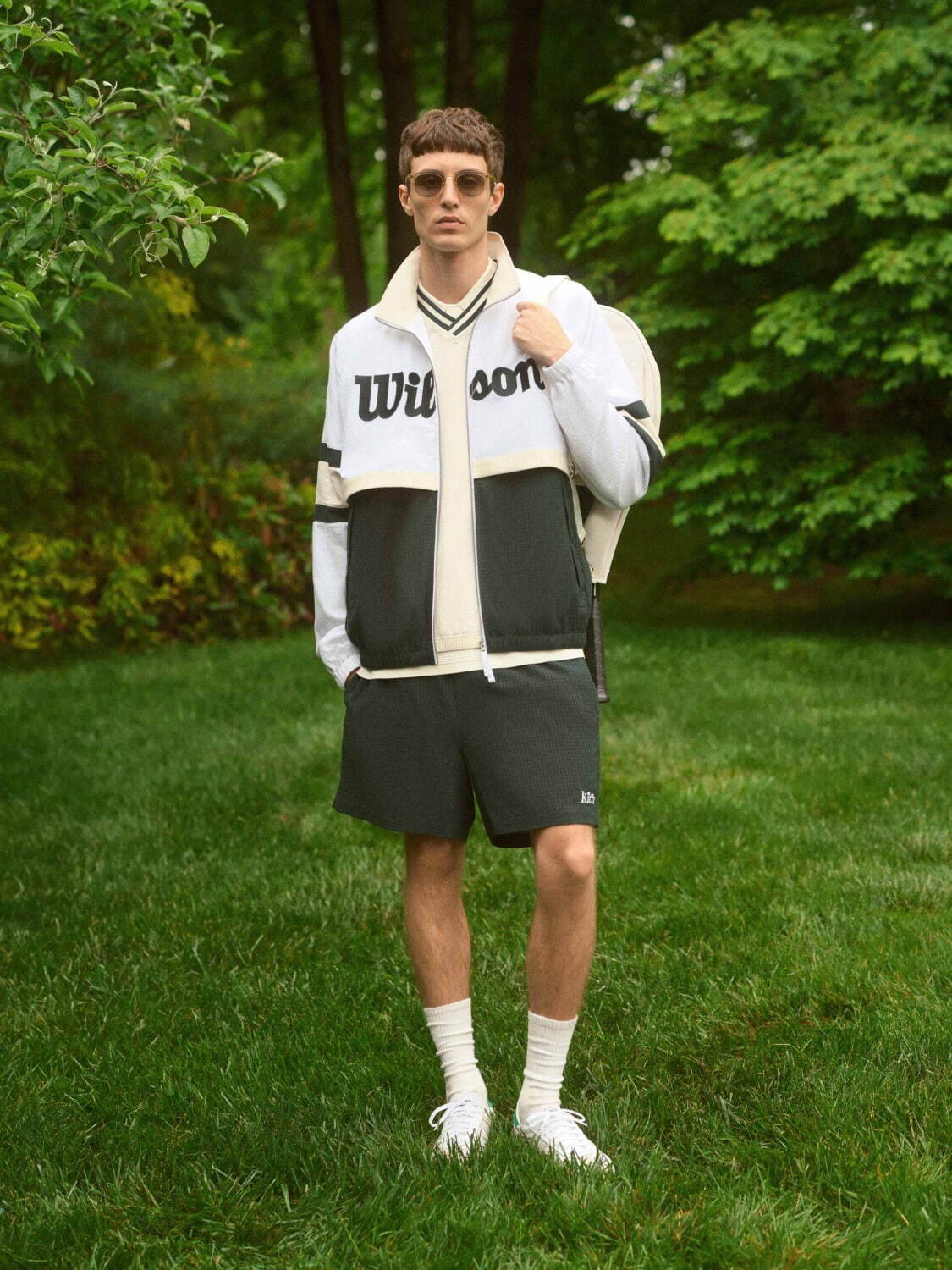 Kith×ウイルソン“グリーン＆ホワイト配色”のテニス着想ウェア、ラケット刺繍スウェットなど｜写真5