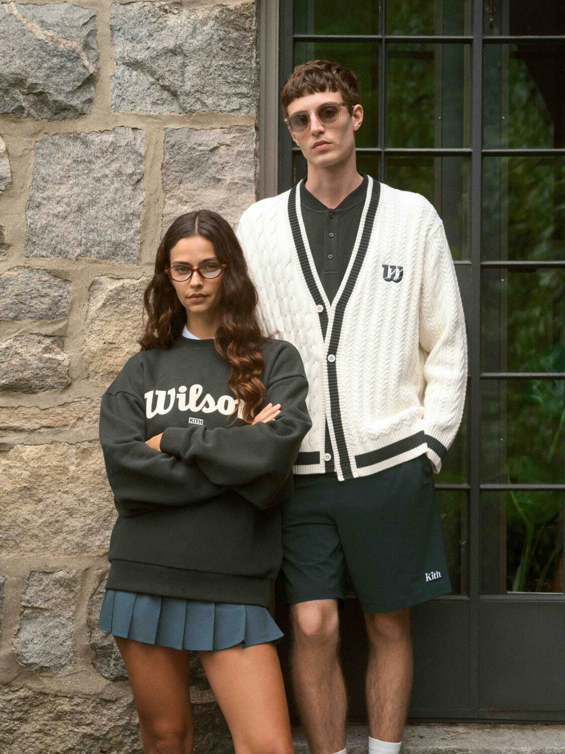 Kith×ウイルソン“グリーン＆ホワイト配色”のテニス着想ウェア、ラケット刺繍スウェットなど｜写真1