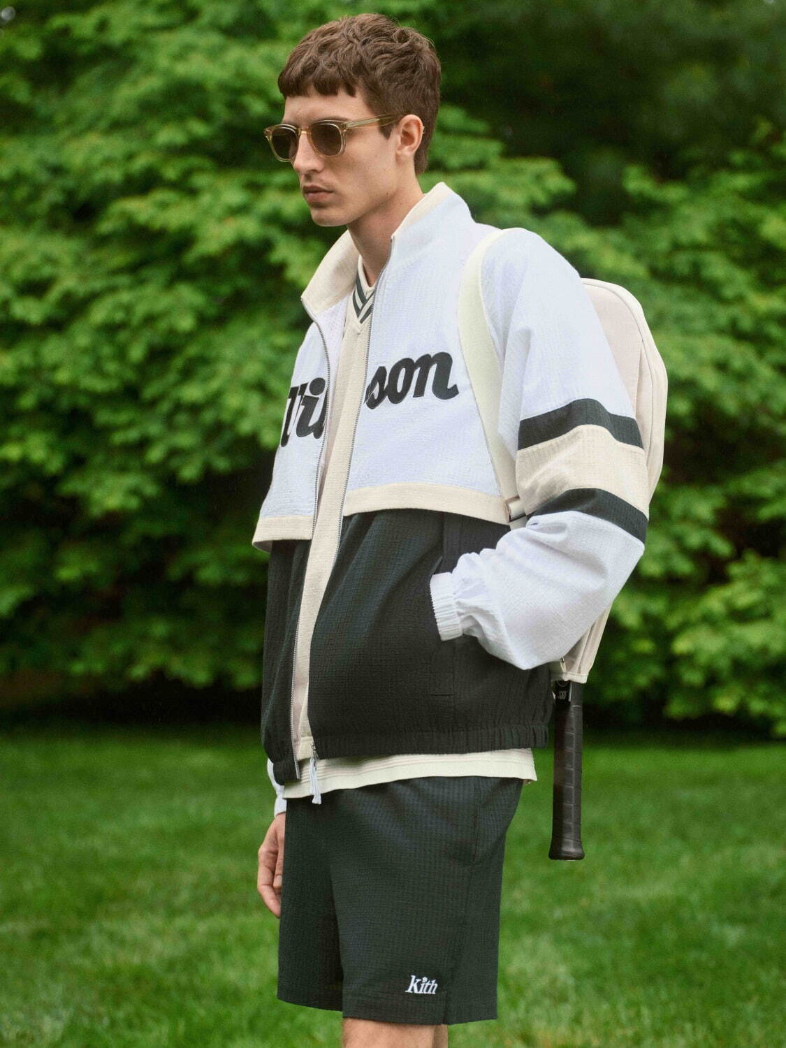 Kith×ウイルソン“グリーン＆ホワイト配色”のテニス着想ウェア、ラケット刺繍スウェットなど｜写真8