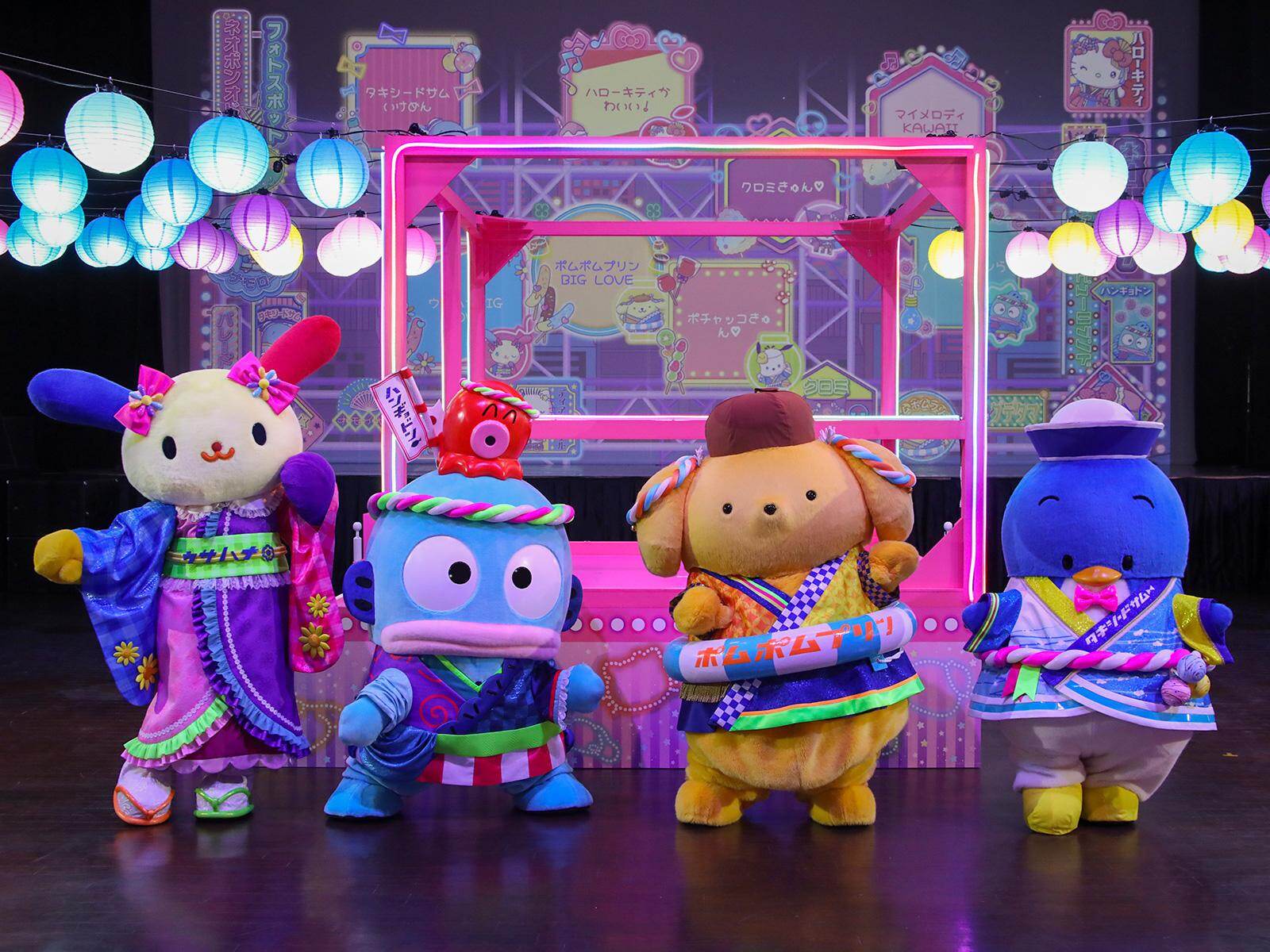 サンリオピューロランド夏イベント「ピューロランドネオナツマツリⅡ」レトロ縁日風ゲームやヤタイ風グルメ｜写真3