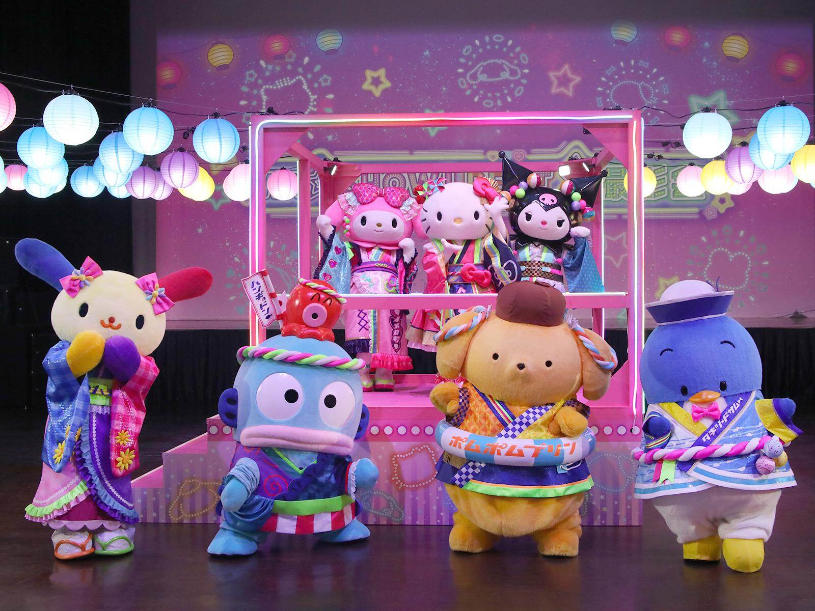 サンリオピューロランド夏イベント「ピューロランドネオナツマツリⅡ」レトロ縁日風ゲームやヤタイ風グルメ｜写真1
