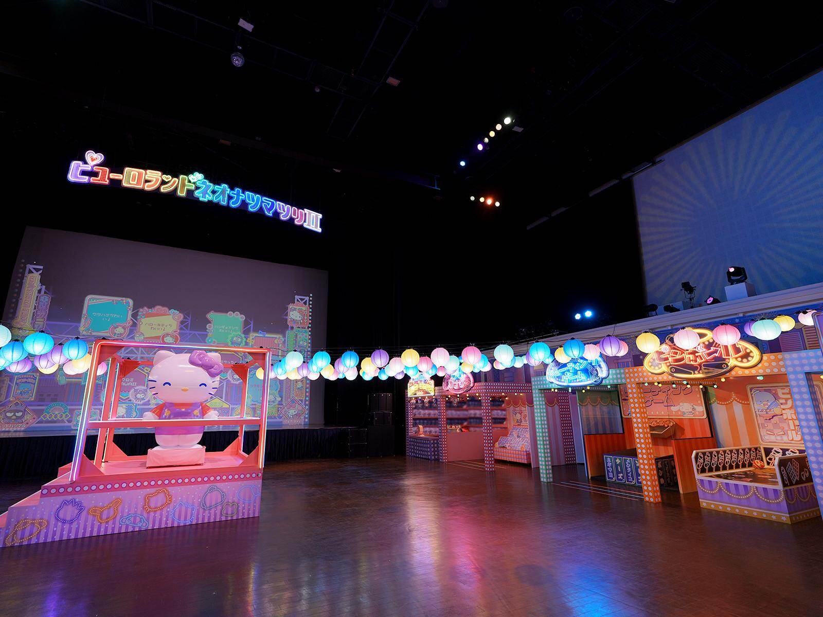 サンリオピューロランド夏イベント「ピューロランドネオナツマツリⅡ」レトロ縁日風ゲームやヤタイ風グルメ｜写真15