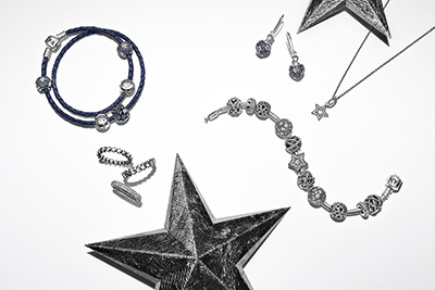 パンドラからウィンターコレクション登場、星のようにキラキラと輝くピアスやリングなど