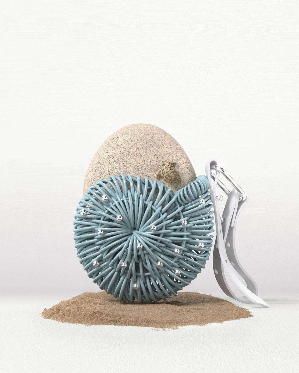 エッグパフューム ラタンウェア(Egg Perfume Rattan Wear) ブルー/ベージュ 5,300円
※2025年7月4日(金)から7月27日(日)までの期間は渋谷フラッグシップストア限定販売