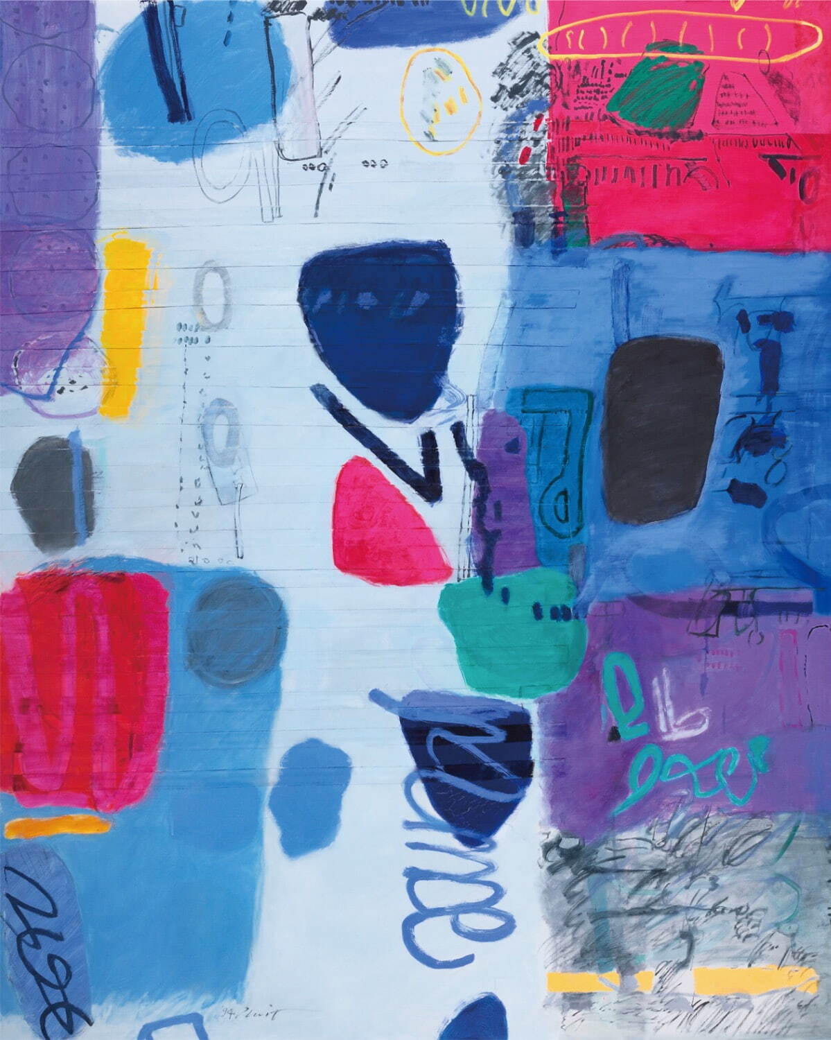 佐野ぬい 《ブルーノートの構図》 1994年 青森県立美術館蔵