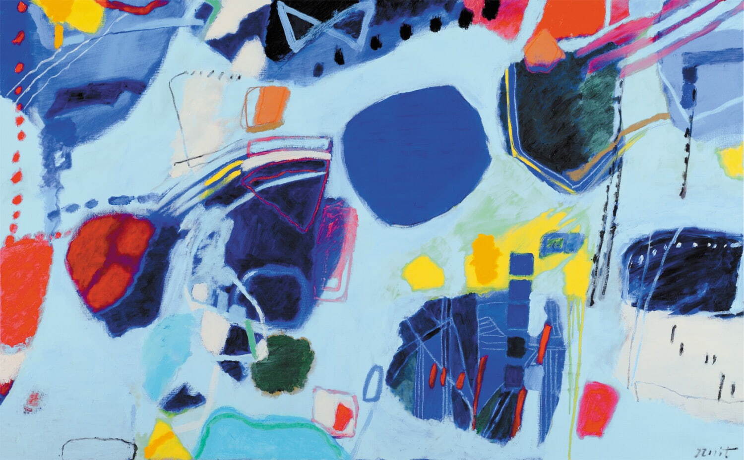 佐野ぬい 《青の時間》 2014年 青森県立美術館蔵