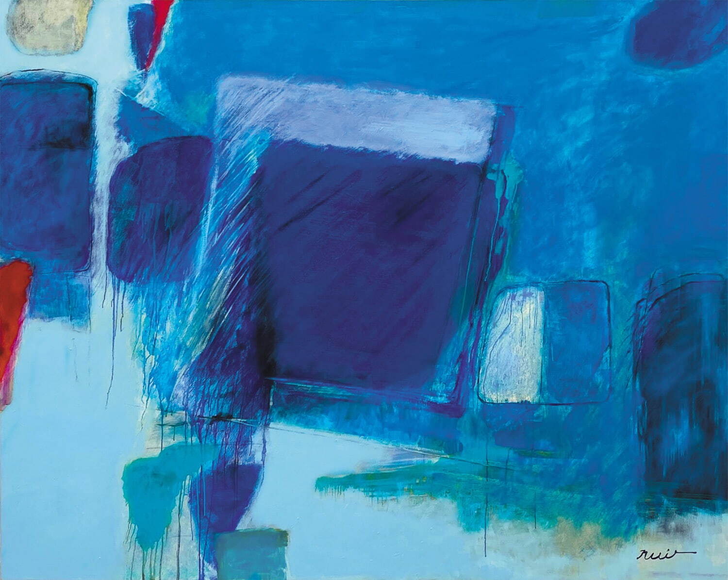 佐野ぬい セルリアンブルーの街》 2022年 一般財団法人nuit・company蔵