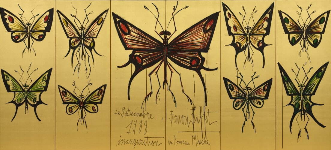 ベルナール・ビュフェ 《蝶》 1988年