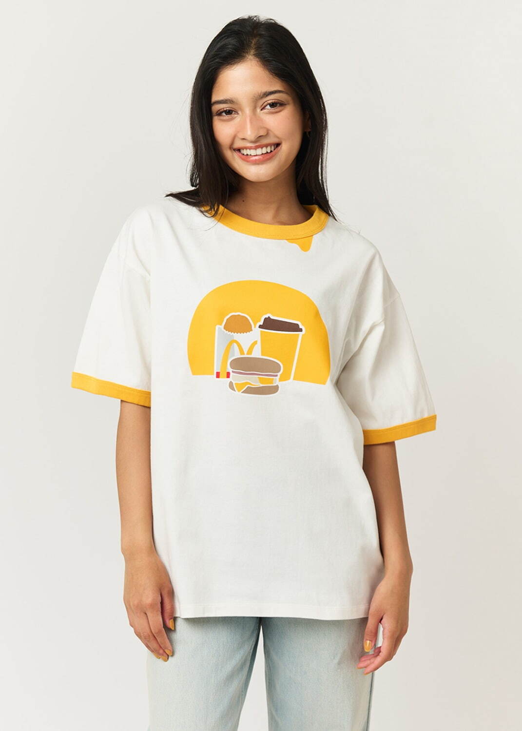 「朝マック｜ビッグシルエットトリムTシャツ」4,500円