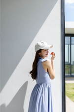 スナイデルの夏ワンピース、ひだまりイエローの刺繍キャミワンピ＆花びら風レイヤードレス｜写真14