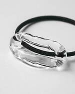 ハリオのヘアゴム、ゆらめく水面＆溶ける霜柱イメージのガラス装飾｜写真2